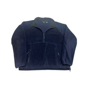 Eddie Bauer 1/4 quarter zip up fleece men’s.navy blue SIZE XL TALL